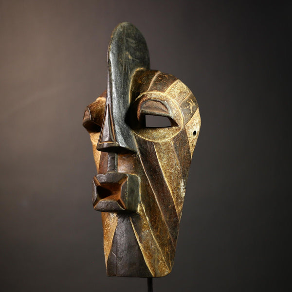 African Tribal Mask | Kifwebe Wood Art | Unique Decor | Songye Design | Handcrafted Artisan Piece | Home Decoration-G4661