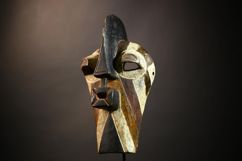 African Tribal Mask | Handcrafted Wood Art | Songye Kifwebe Authentic Design | Unique Wall Decor | Cultural Accent Piece | Artisan -G4666