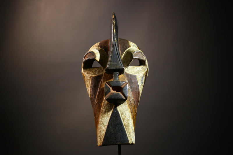 African Tribal Mask | Handcrafted Wood Art | Songye Kifwebe Authentic Design | Unique Wall Decor | Cultural Accent Piece | Artisan -G4666