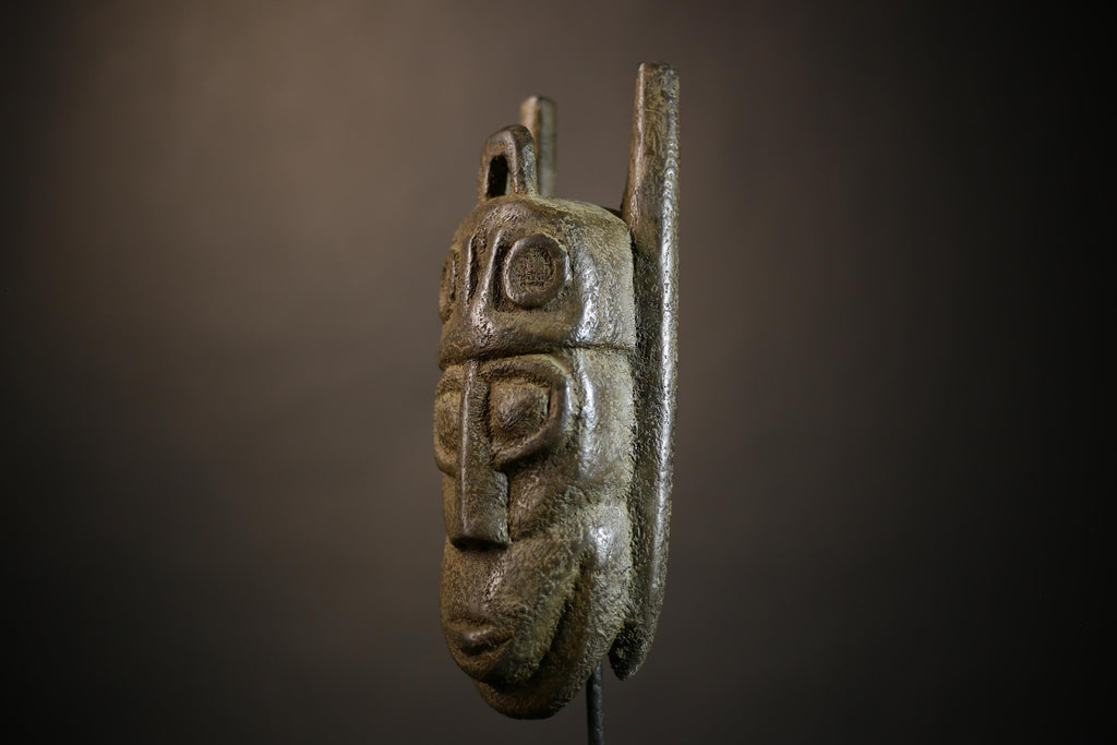 African Kuba Lele Mask | Hand Carved Tribal Art | Authentic Wall Decor | Unique Cultural Design | Ethnic Home Accent | Collectible-G4688