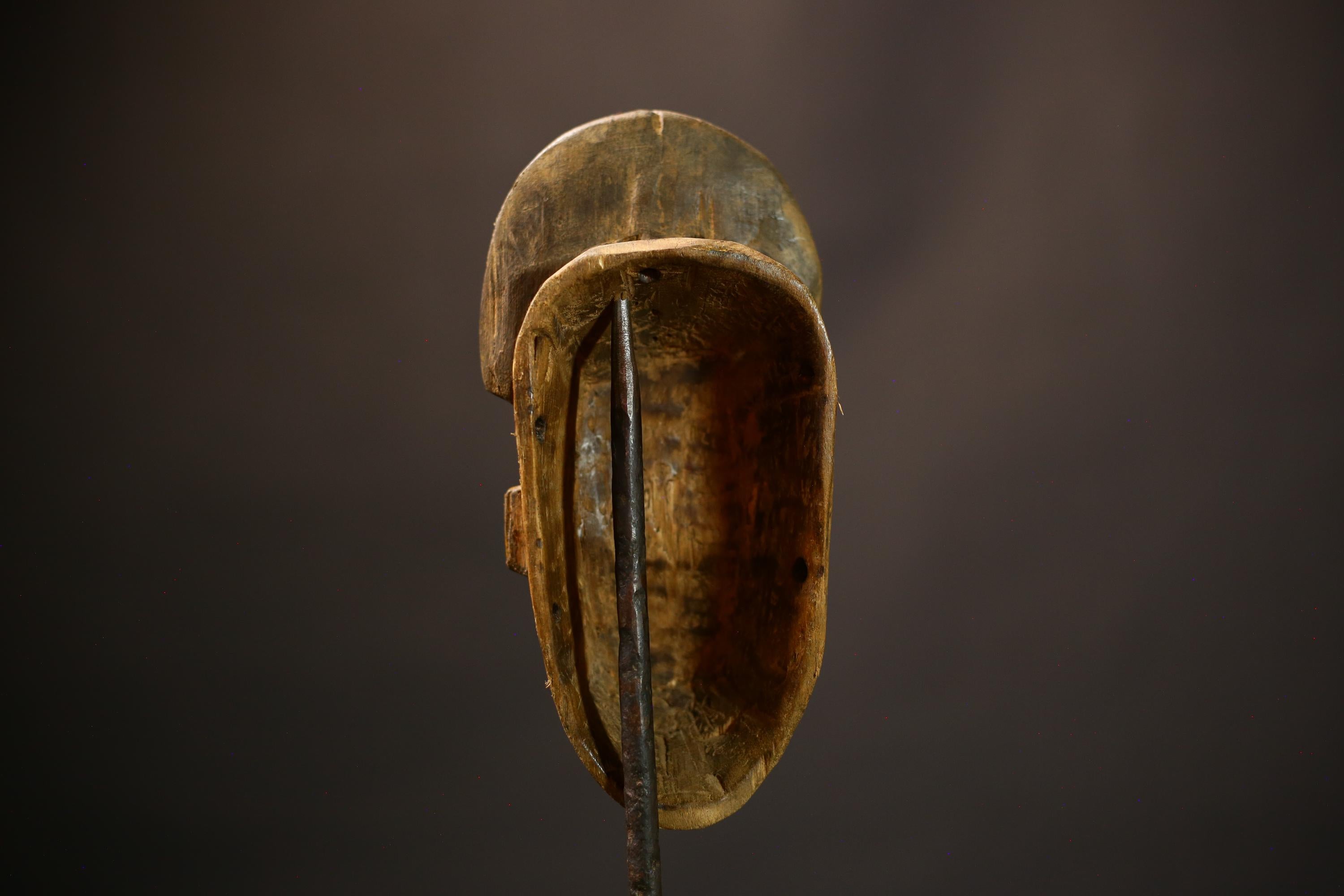 African Mask from the Guru Tribe | Vintage Baule Tribal Art | Unique Wall Decor | Cultural Home Accent | Handcrafted Mask-9268