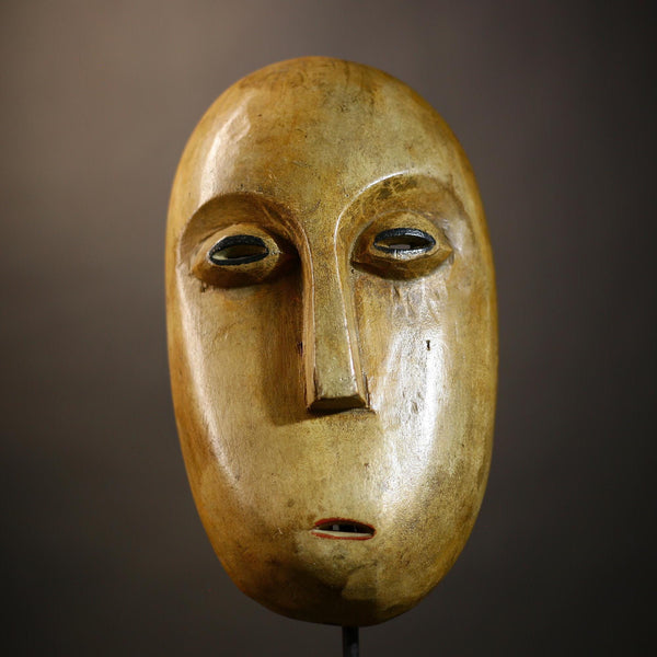 African Antique Lega Mask | Handcrafted Tribal Face Art | Unique Vintage Decor Piece | Authentic African Home Accent-G4702