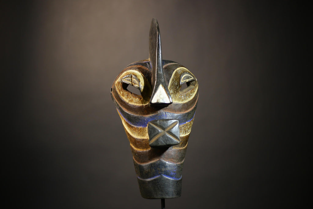 African Wooden Mask | Handmade Luba Songye Art | Unique Tribal Wall Decor | Cultural Collectible Piece | Authentic African Craft  -G4696