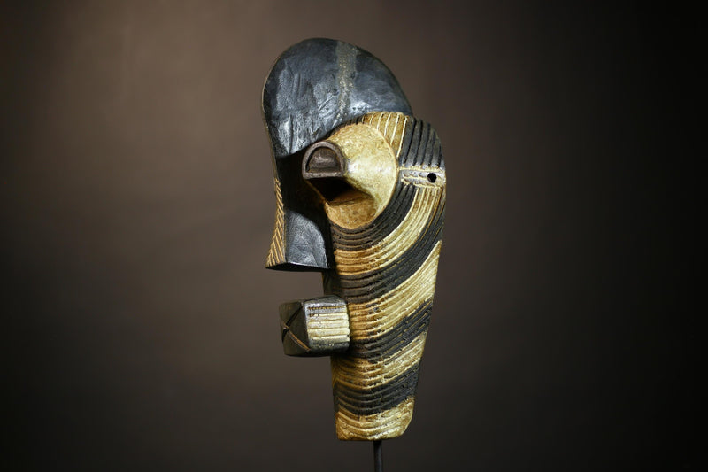 African Handmade Mask | Luba Songye Tribal Art | Unique Cultural Decor | Authentic African Wall Piece | Collectible Craft for Home-G4695