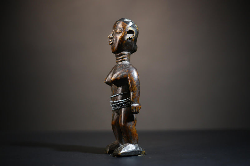 African Carved Wood Sculpture | Rare Dan Female Figurine | Authentic Tribal Art | Unique Home Decor | Handmade Collectible -G4708