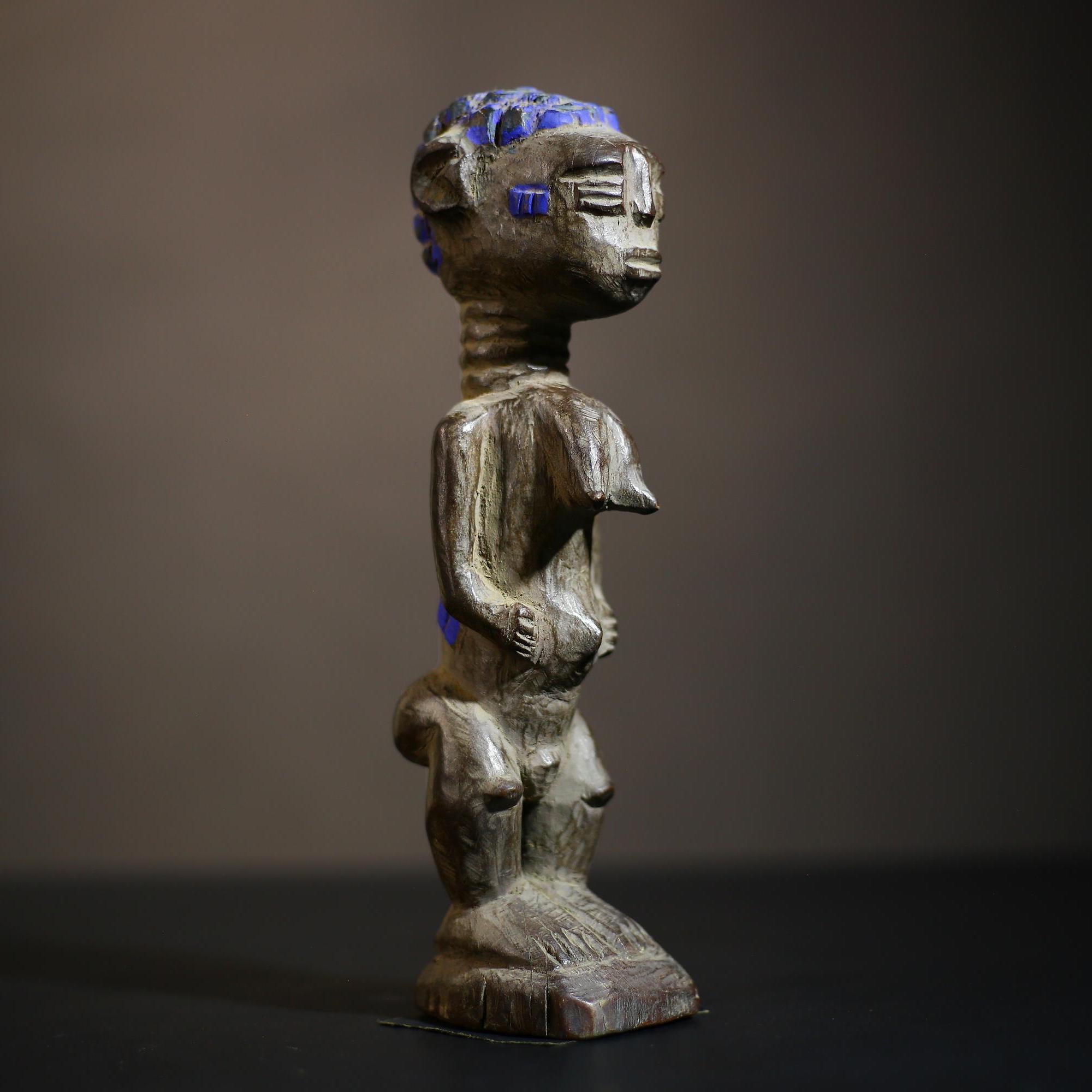 African Carved Ibeji Sculpture | Yoruba Figure Nigeria | Unique Tribal Decor | Handmade Wooden Art | Cultural Collectible Item-G4707