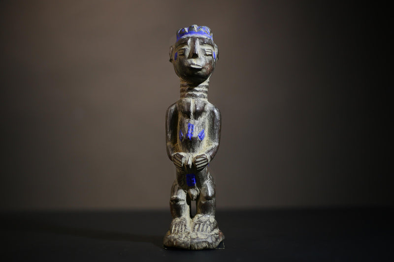 African Ibeji Yoruba Sculpture | Carved Wooden Figure Nigeria | Unique Tribal Art | Cultural Home Decor | Collectible Handmade Piece-G4706