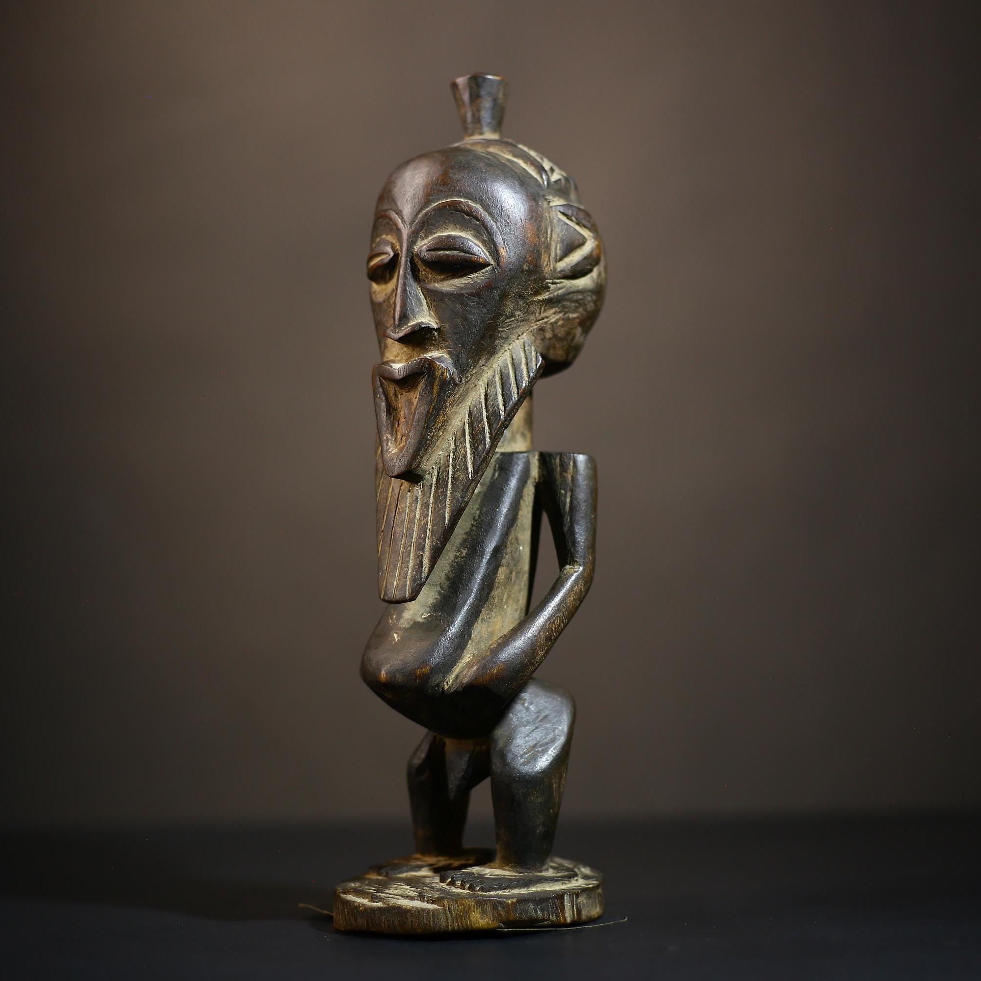 African Bembe Ancestor Sculpture | Congo Zambia Wooden Art | Unique Tribal Decor | Handcrafted Figure | Authentic Cultural Piece-G4705