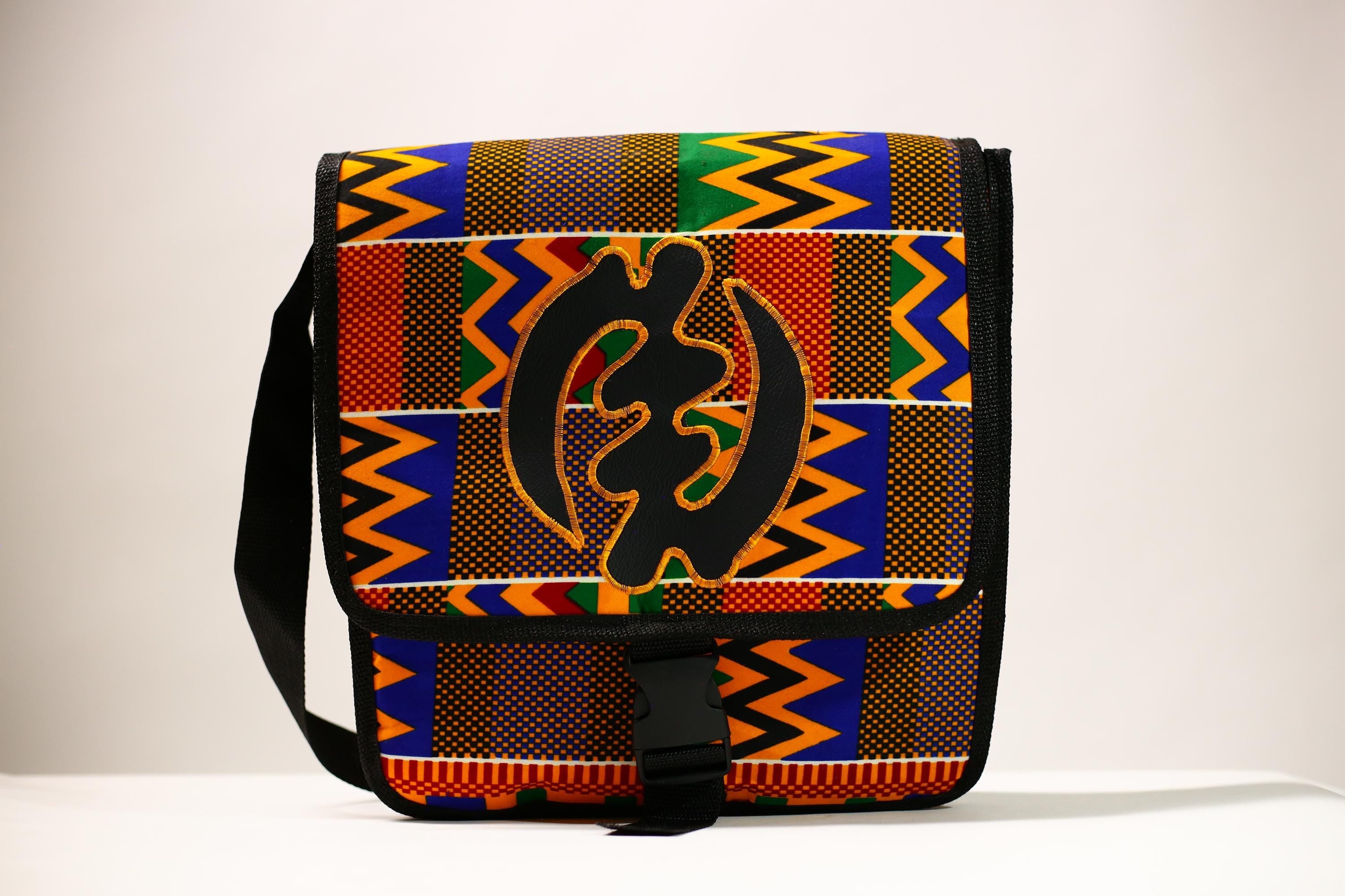 African Print Backpack | Lightweight School Bag | College Travel Daypack | Stylish Teen Bookbag-G4489
