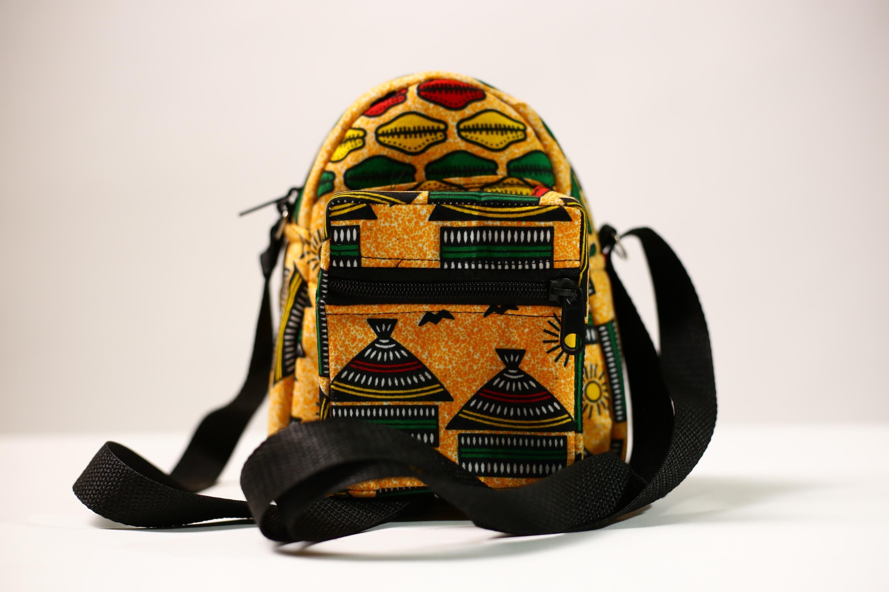Stylish African Backpack | School Backpack | College Daypack | Travel Backpack | Lightweight Bookbag -G4488