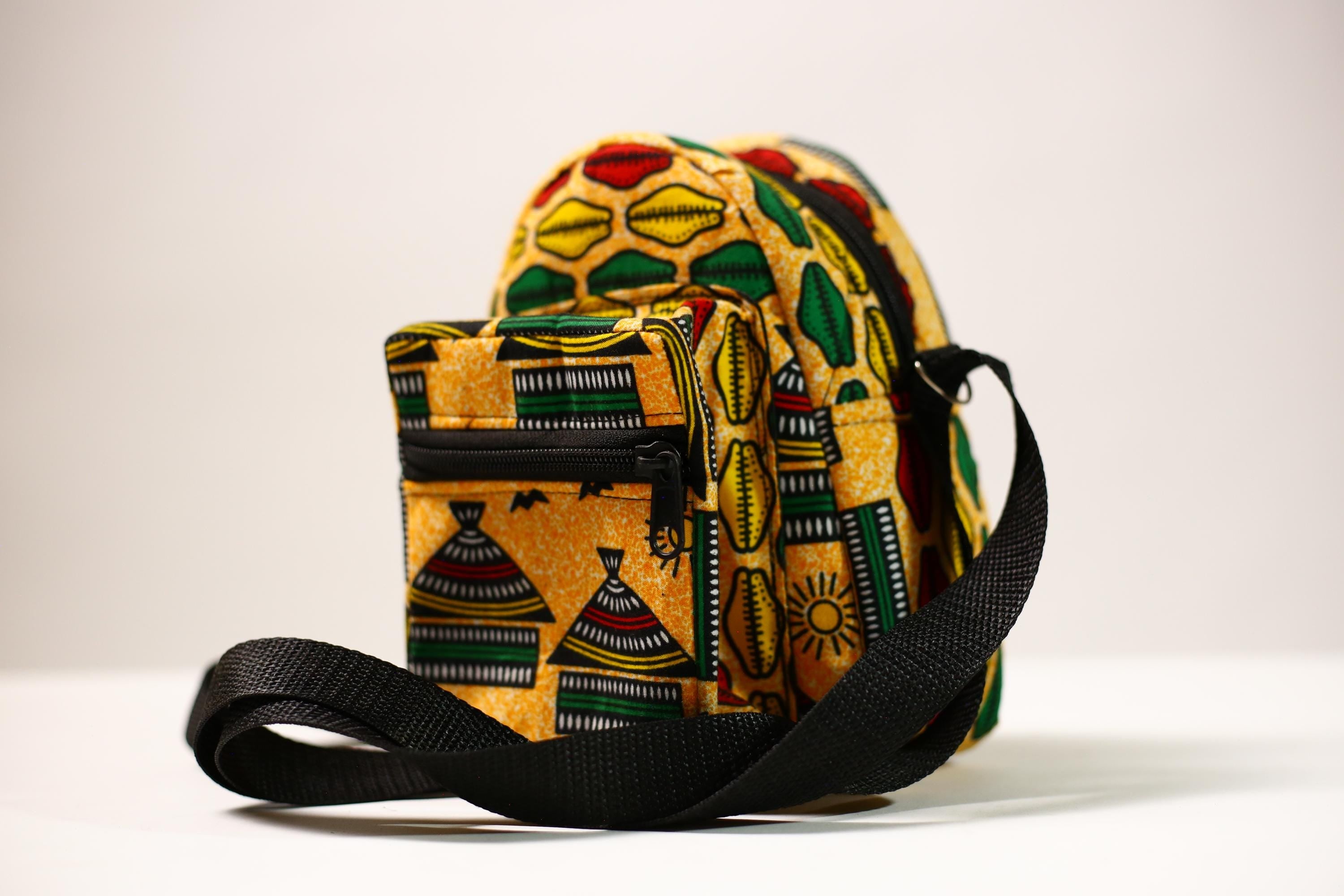 Stylish African Backpack | School Backpack | College Daypack | Travel Backpack | Lightweight Bookbag -G4488