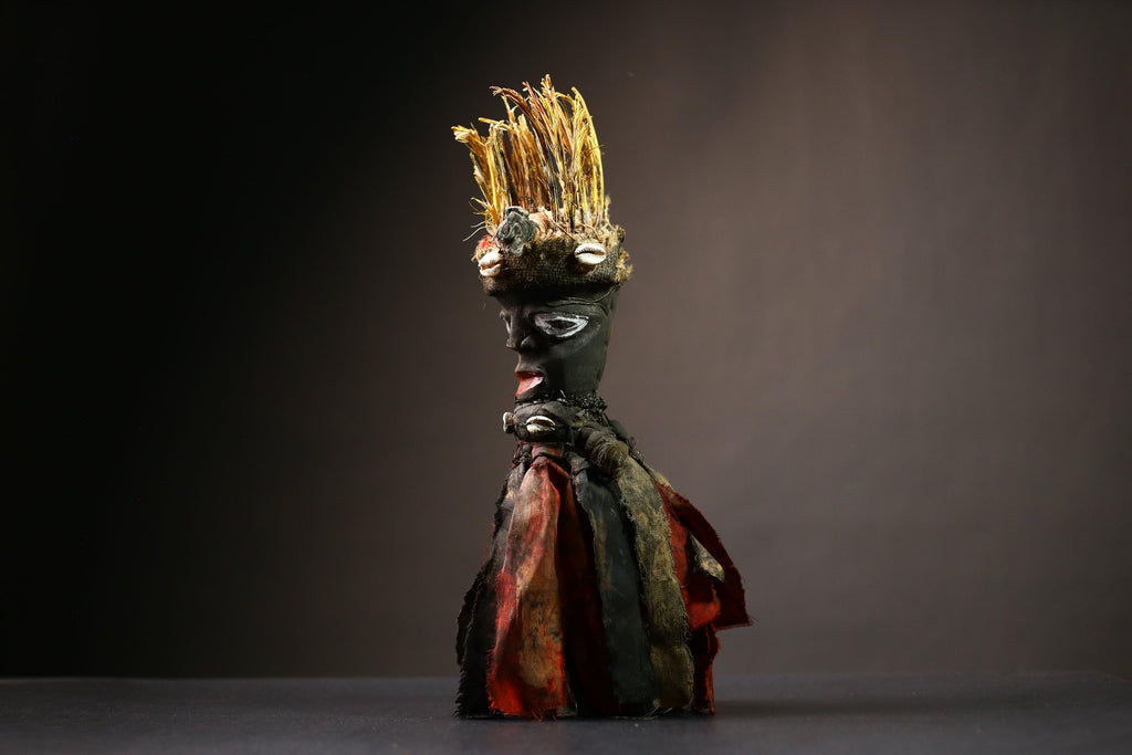 African Songye Power Figure Tribal Art Carving Handmade Sculpture | Unique Wood Decor | Ethnic Artisan Craft | Collectible African Art-G4484