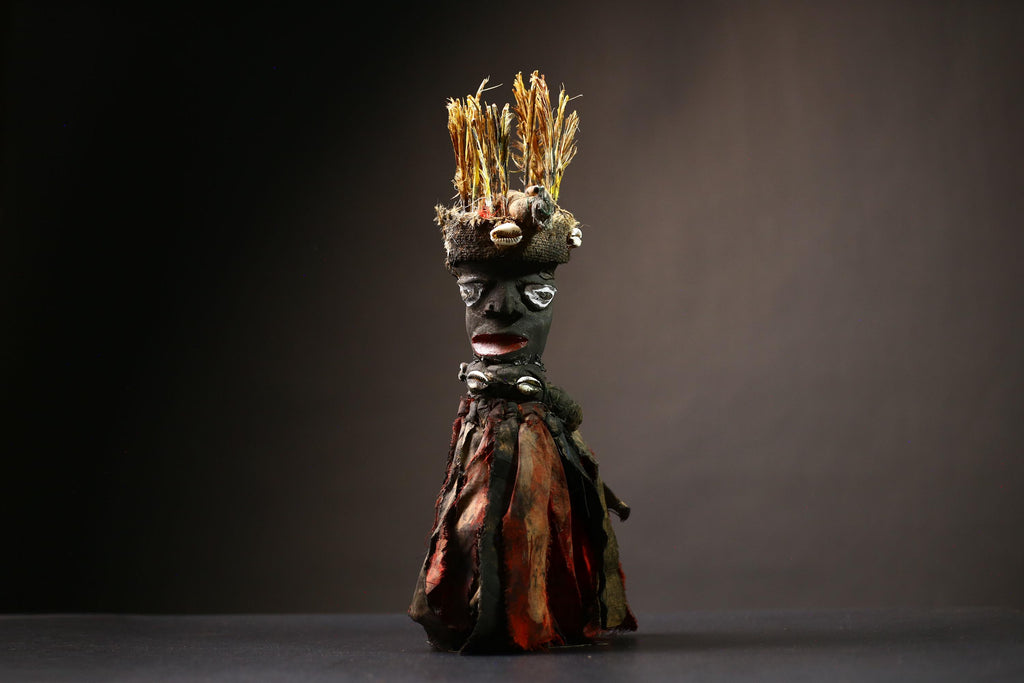 African Songye Power Figure Tribal Art Carving Handmade Sculpture | Unique Wood Decor | Ethnic Artisan Craft | Collectible African Art-G4484