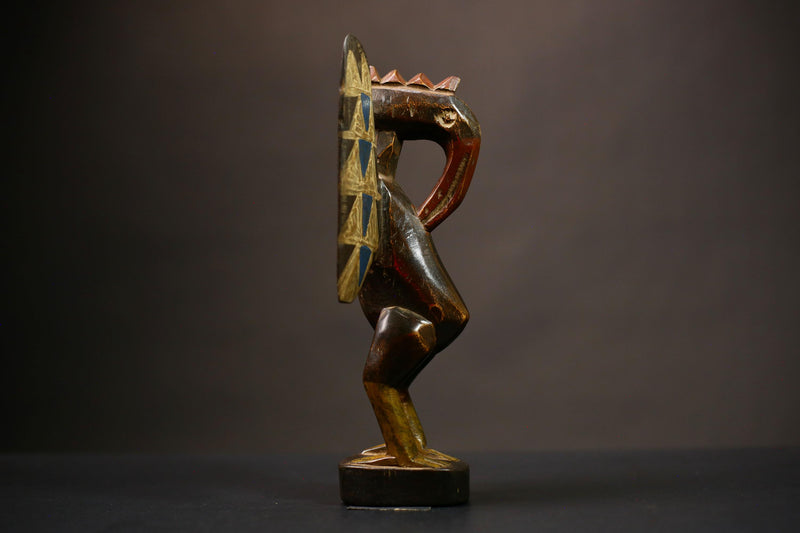 African Senufo Bird Statue Wooden Sculpture Tribal Art Home Decor Figurine | Unique Handcrafted Accent | Ethnic Artisan | Decorative -G4479