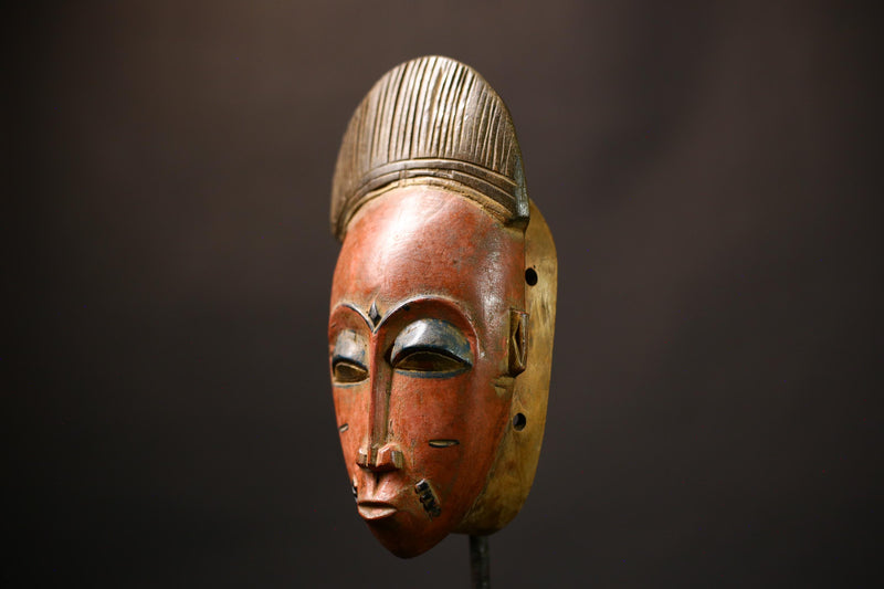 African Guro Mask Hand Carved Tribal Wood Wall Art Unique Home Decor | Unique Ethnic Art | Artisan Craftsmanship | Wall Decoration-9260