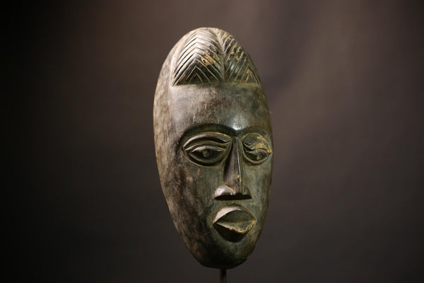 African Tribal Face Mask Wood Carved Vintage Wall Art from Liberia Dan | Unique Ethnic Decor | Handmade Artisan Piece | Cultural  -2122