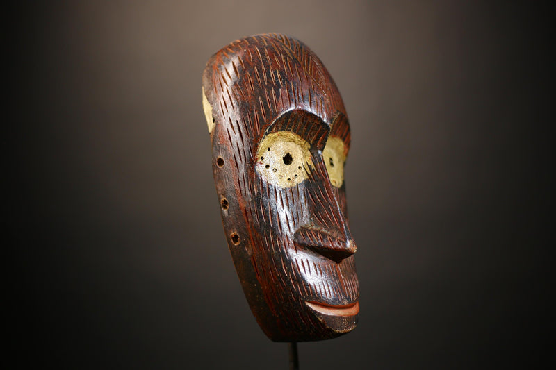 African DAN Mask | Hand Carved Wood | Traditional Tribal Art | Unique Wall Decor | Cultural Ethnic Gift | Authentic African Craftwork-G4711