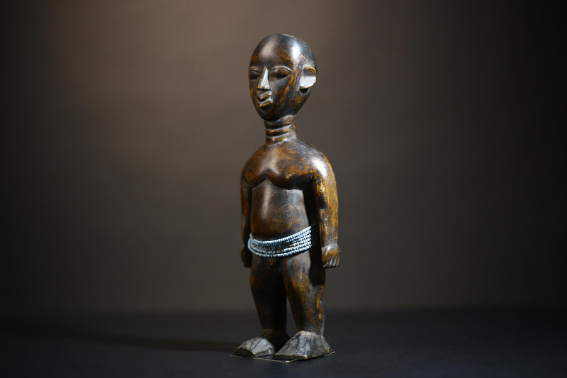 African Traditional Statue from Guinea | Hand Carved Wooden Tribal Art | Unique Decorative Figurine | Cultural Home Decor Piece-G4718