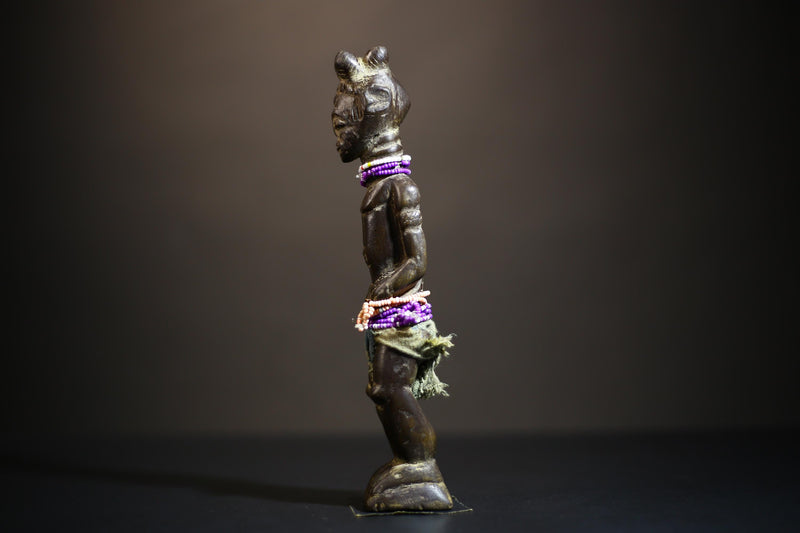 African Koulango Statue from Burkina Faso | Hand Carved Wood Figure | Unique Tribal Art Display | Ethnic Home Decor Accent-G4717