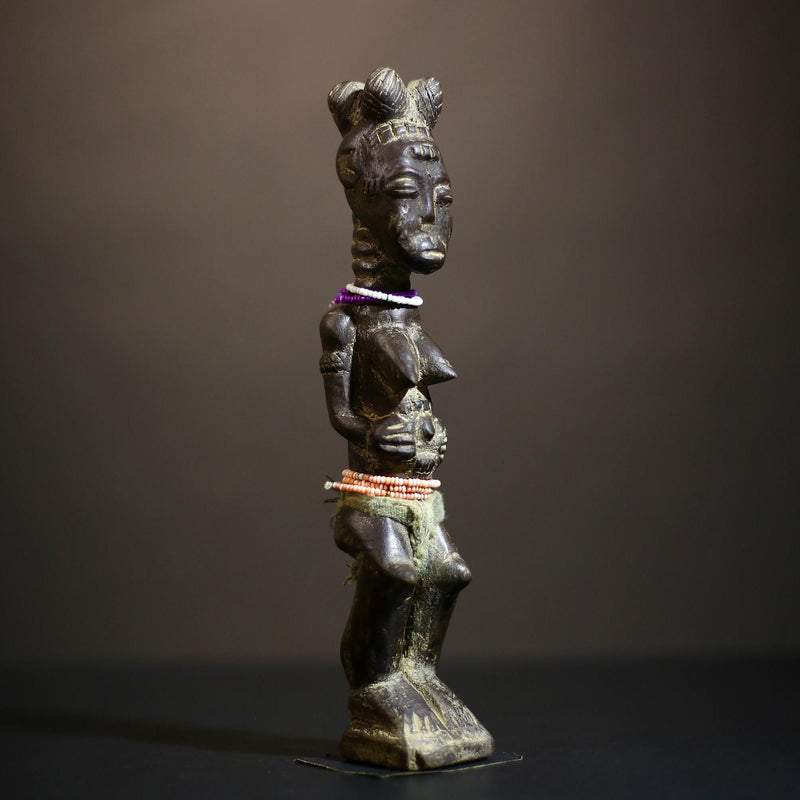 African Koulango Statue | Burkina Faso Wood Art | Hand Carved Traditions | Unique Tribal Decor | Ethnic Home Accessories-G4716