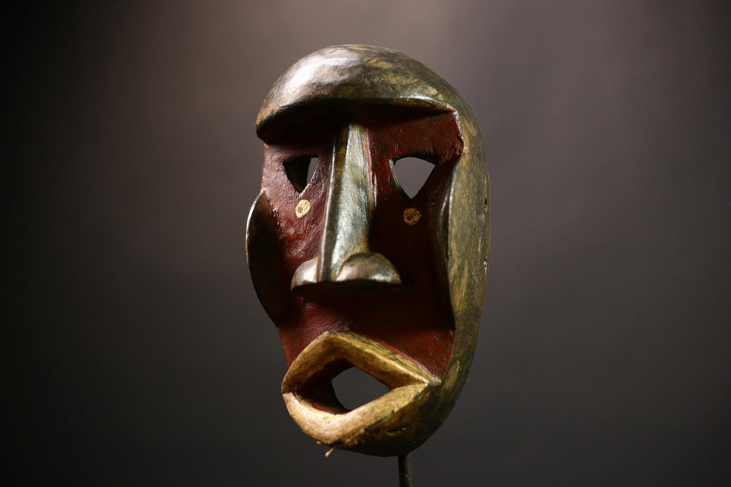 Hand Carved African Mask Wooden Dan Karan Decor | Unique Wall Art Decor | Tribal Art | Ethnic Home Decor | Handmade Gift Idea-G4505