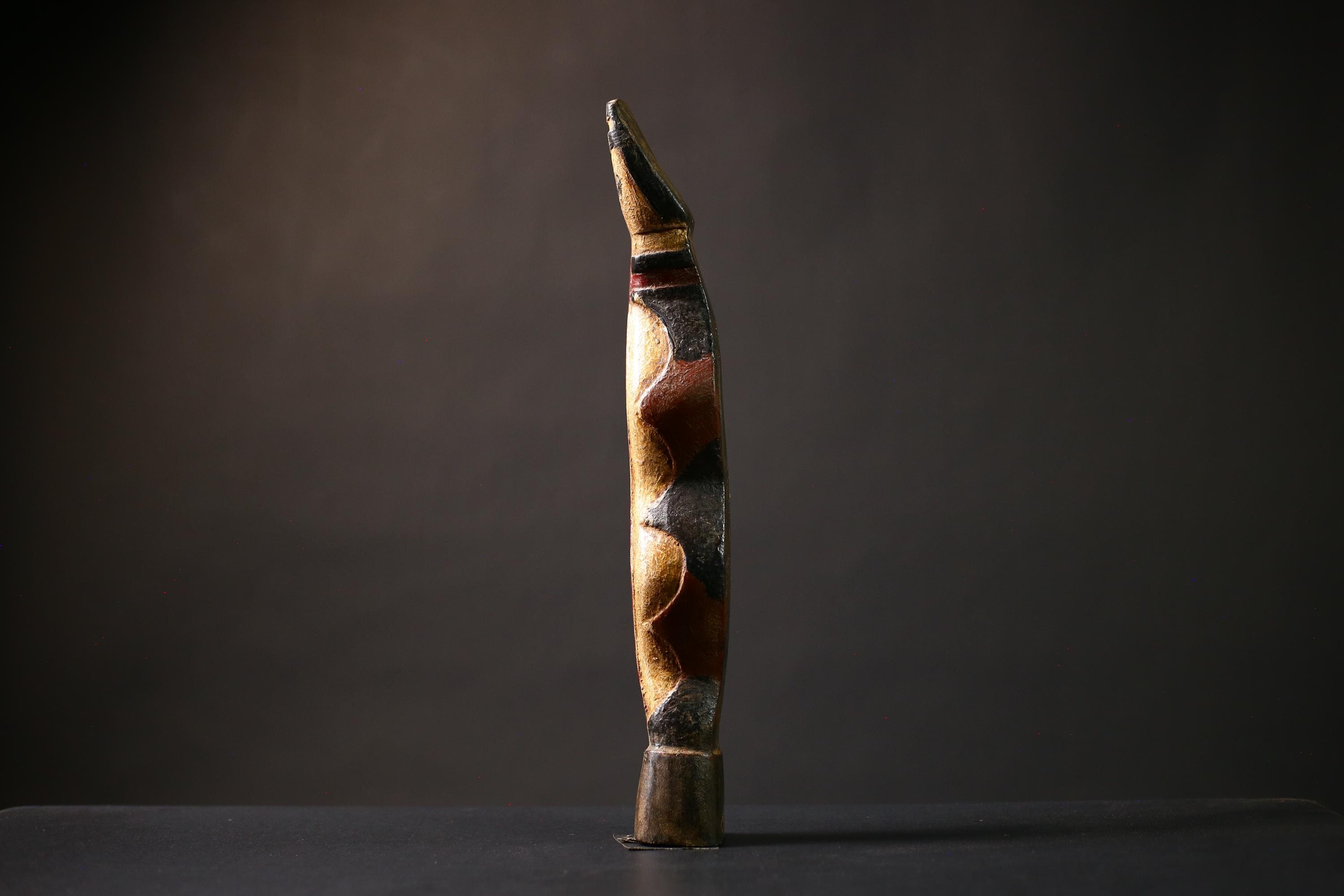 African Baga Wood Sculpture | Unique Gd Cimier Art | Handcrafted Guinea Decor | Cultural Home Accent | Ethnic Artwork Piece-G4499