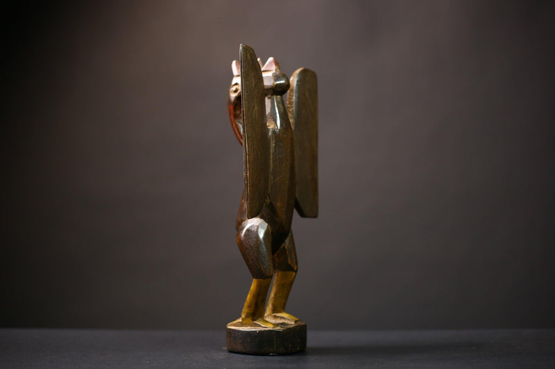 African Handcrafted Senufo Bird Statue | Artisan Wood Sculpture | Unique Tribal Home Decor | Ethnic Gift | Cultural Art Piece-G4497