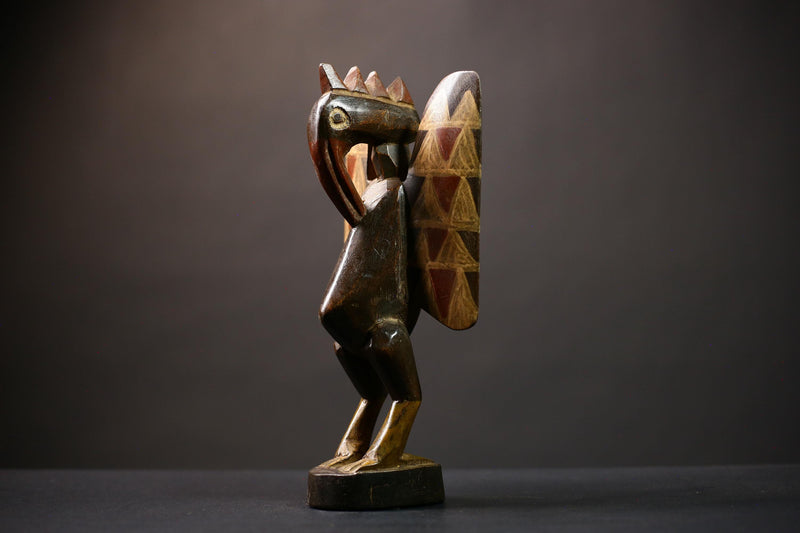 African Senufo Wood Bird Sculpture | Unique Handcrafted Art Item | Artisan Ethnic Decor | Perfect for Collectors | Gift Idea -G4495