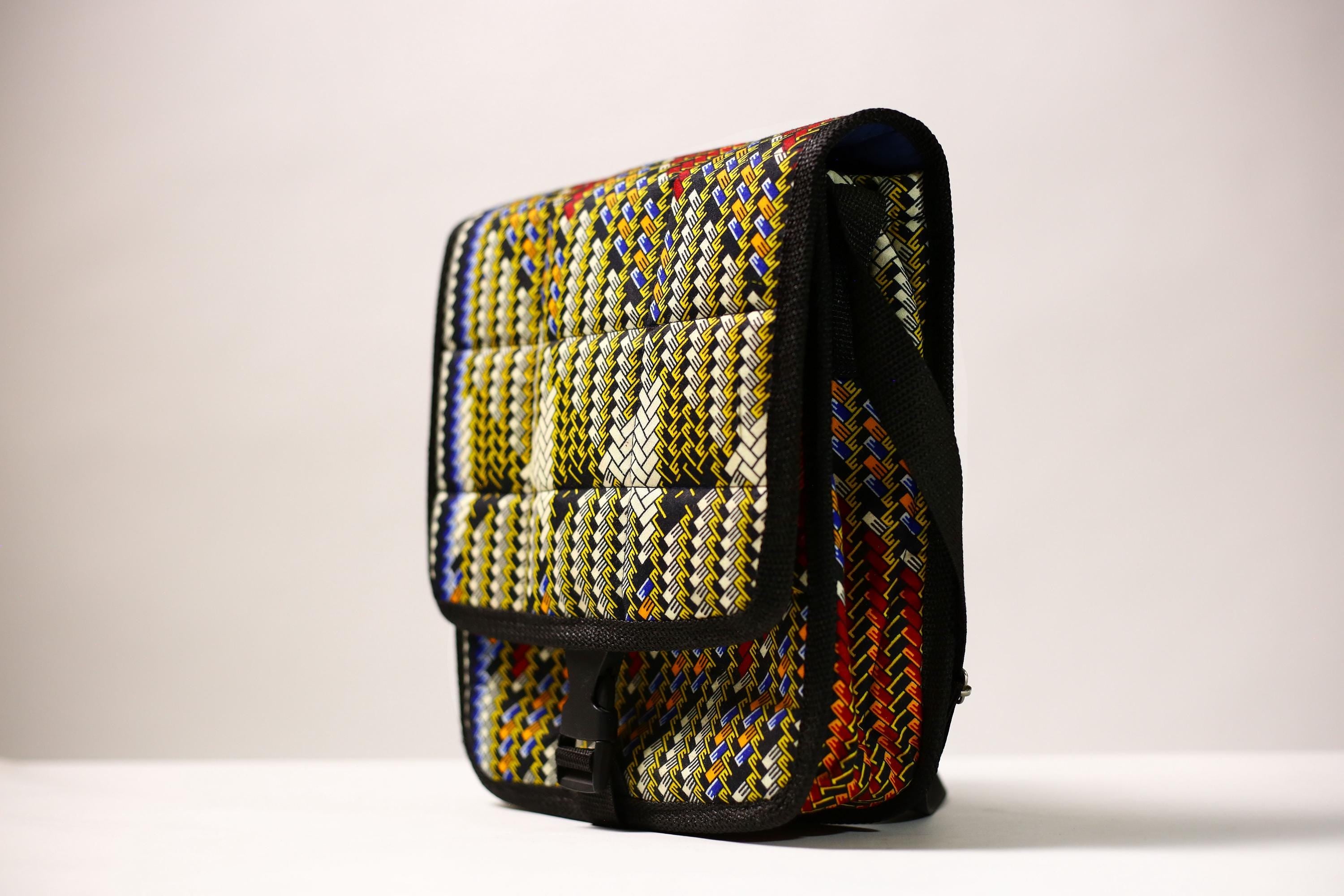 African Kanta Design Backpack | Stylish School College Bag | Unique Travel Daypack | Durable Bookbag for Everyday Use | Trendy Item-G4494