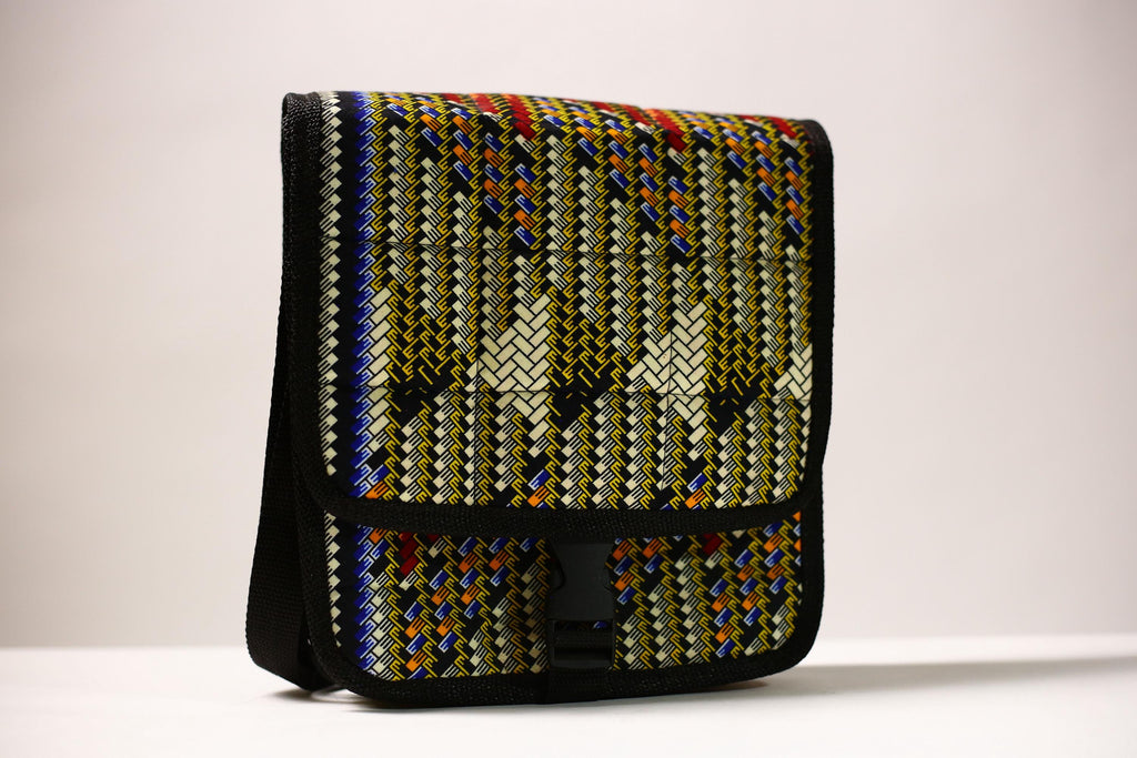 African Kanta Design Backpack | Stylish School College Bag | Unique Travel Daypack | Durable Bookbag for Everyday Use | Trendy Item-G4494