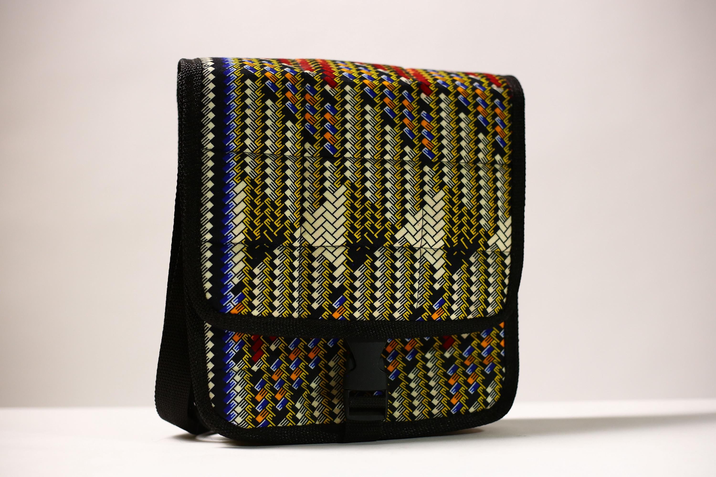 African Kanta Design Backpack | Stylish School College Bag | Unique Travel Daypack | Durable Bookbag for Everyday Use | Trendy Item-G4494