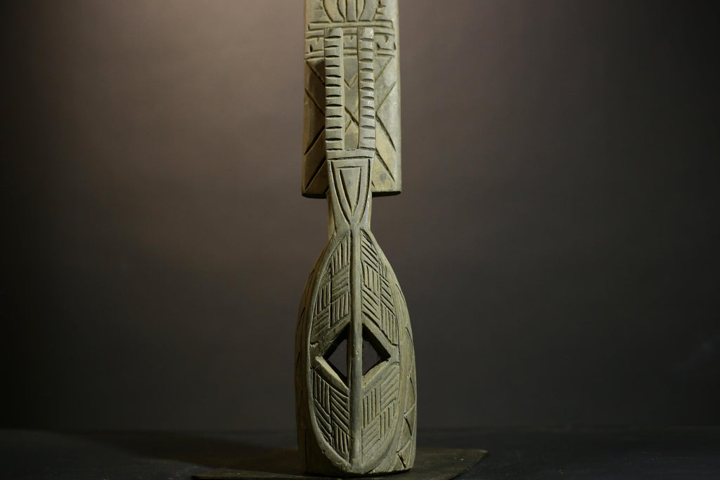 African Karanga Masks from Burkina Faso | Unique Hand Carved Statues | Authentic Tribal Art Pieces for Home Decor and Collectibles-G4725