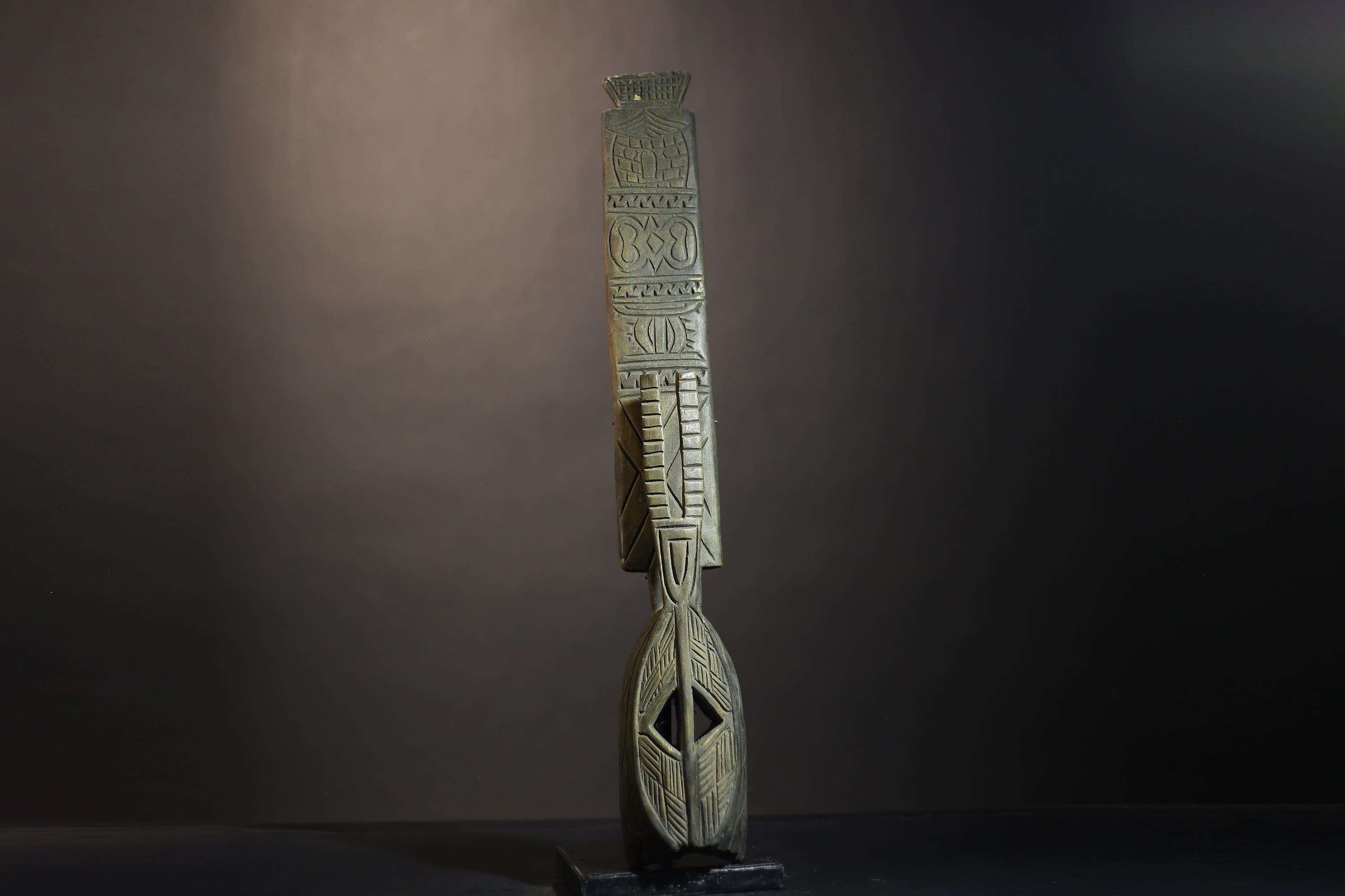 African Karanga Masks from Burkina Faso | Unique Hand Carved Statues | Authentic Tribal Art Pieces for Home Decor and Collectibles-G4725