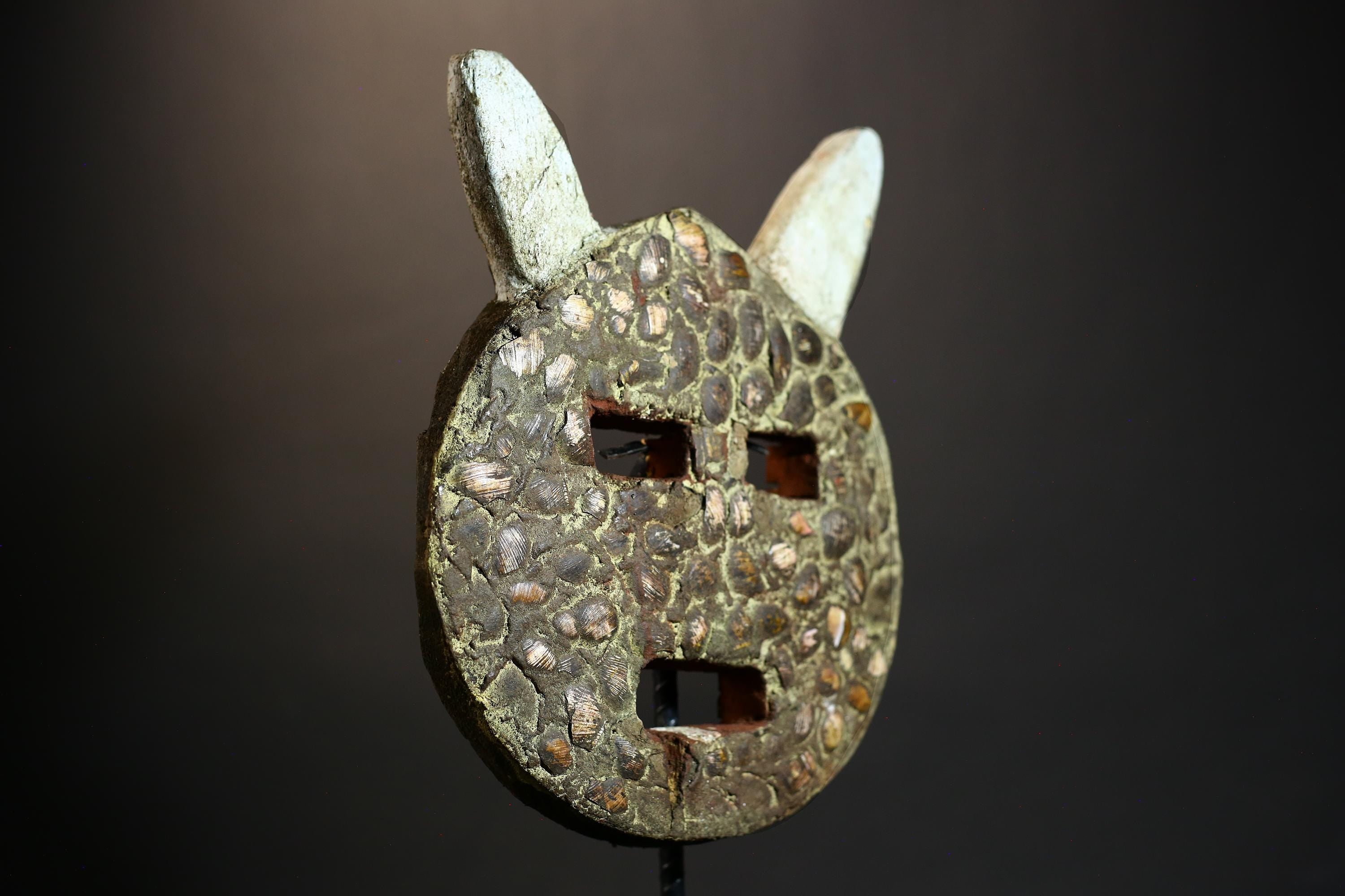 African Mask Decorative Carved Baule Goli Wall Hanging Art Piece Vintage for Home Decor | Unique Ethnic Collectible Item-G1450