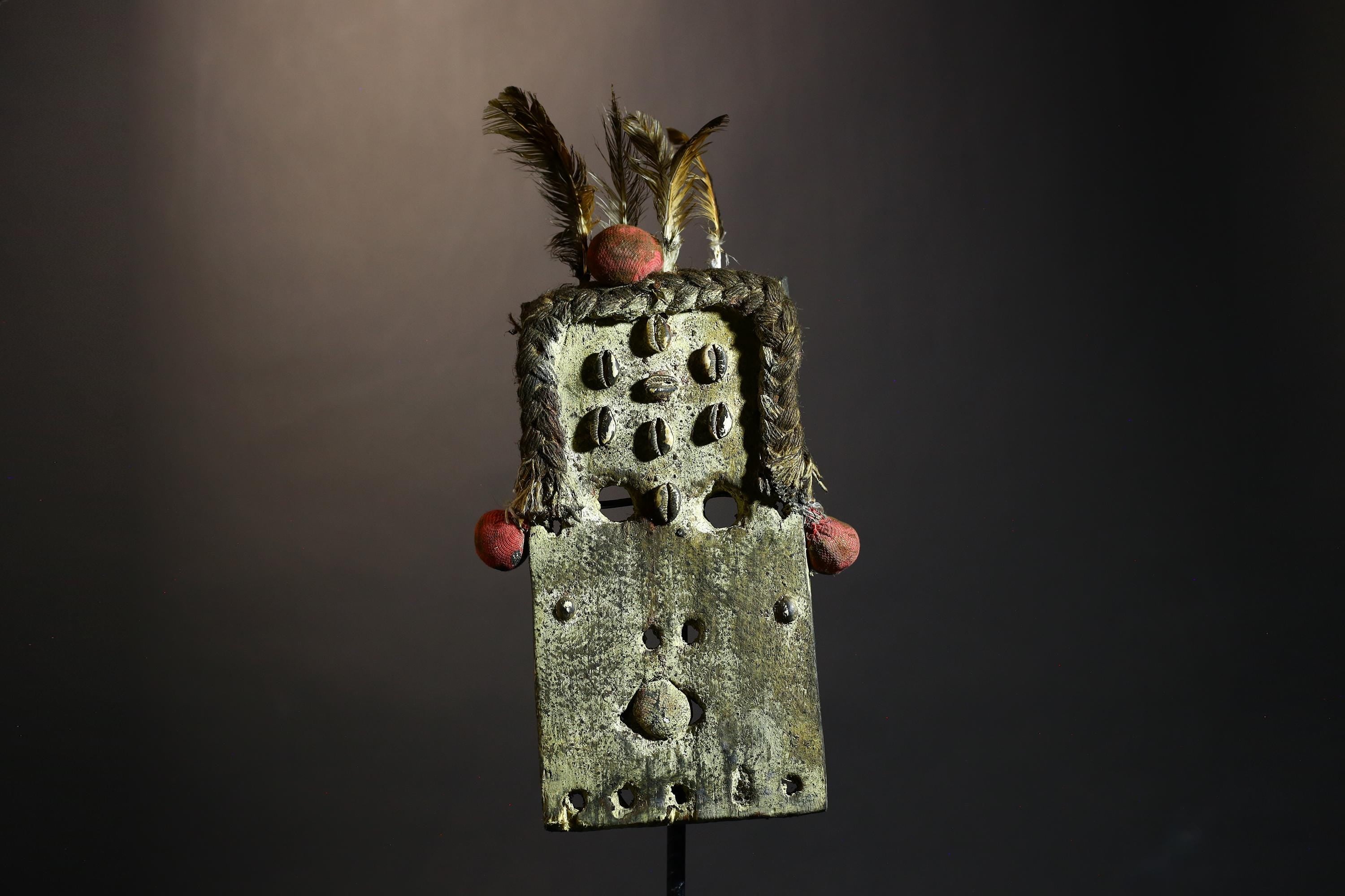 African Vintage Mask | Hand Carved Kpan Goli Guro Wall Art | Unique Ethnic Décor from Burkina Faso for Collectors and Enthusiasts-G1454