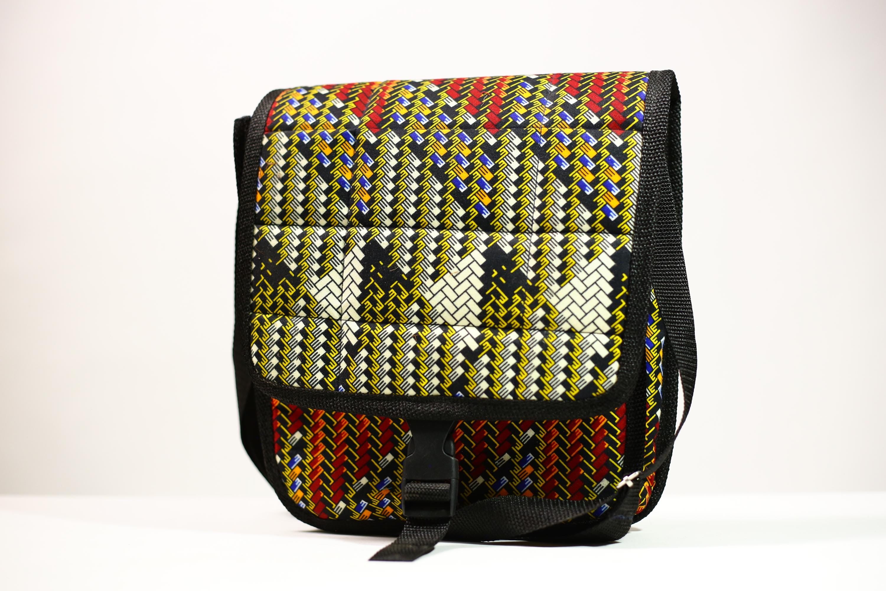 African Kanta Backpack | Unique Travel Daypack | Lightweight Bookbag | Eco-Friendly Bag | Stylish and Functional Backpack -G4535
