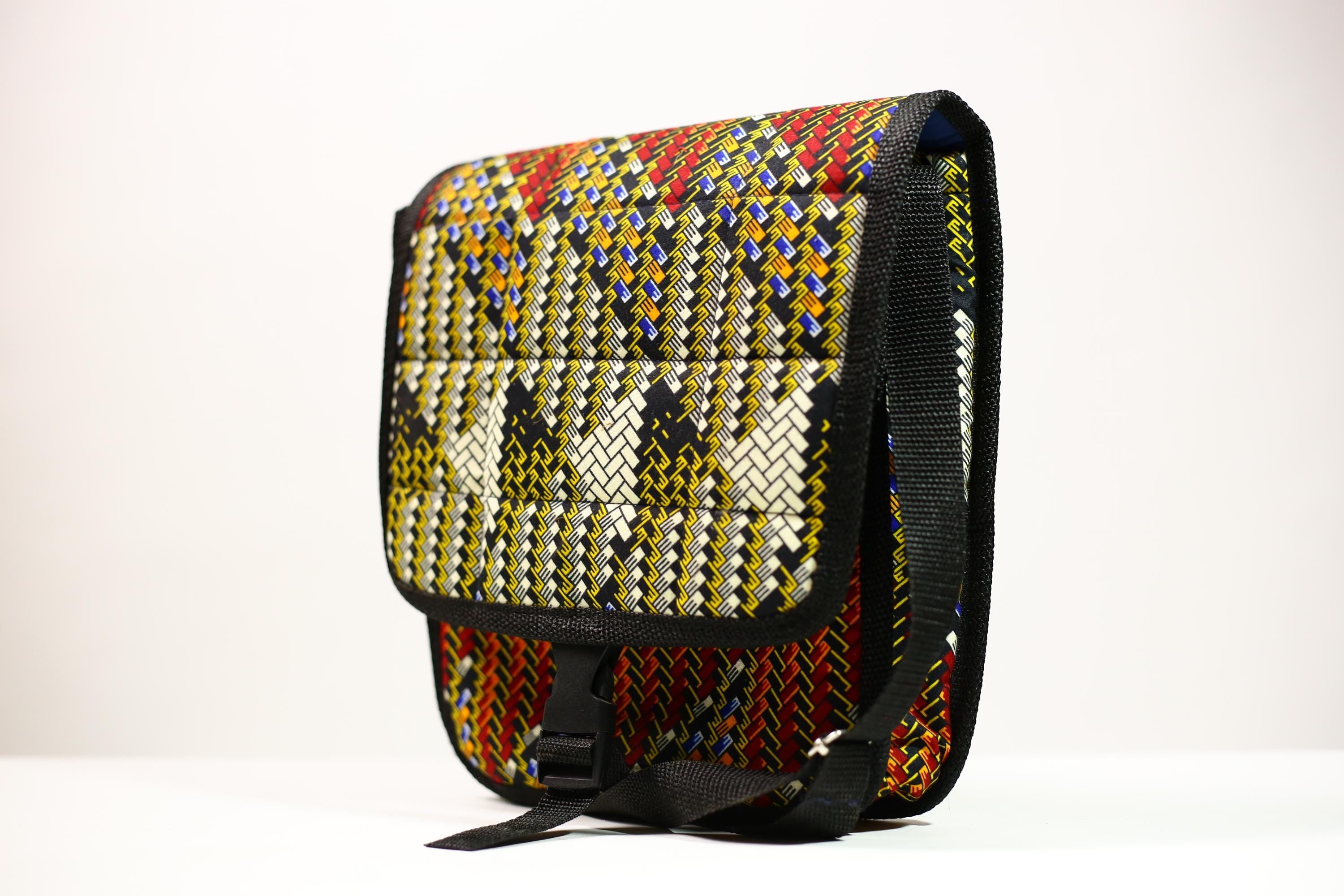 African Kanta Backpack | Unique Travel Daypack | Lightweight Bookbag | Eco-Friendly Bag | Stylish and Functional Backpack -G4535