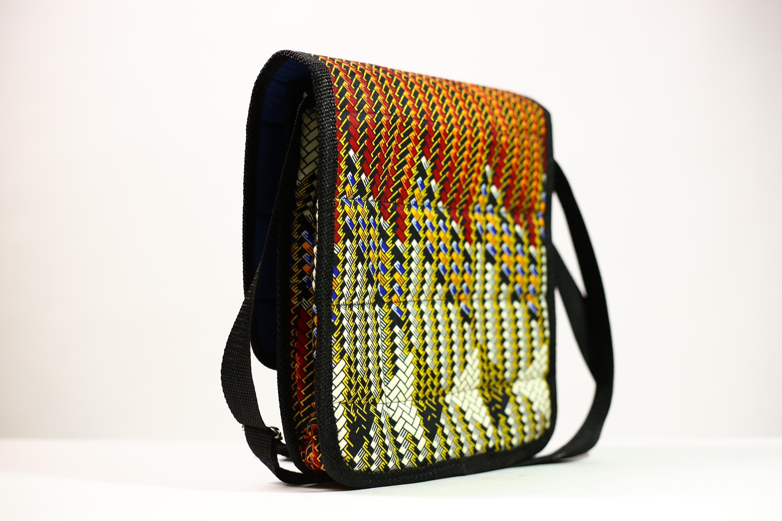 African Kanta Backpack | Unique Travel Daypack | Lightweight Bookbag | Eco-Friendly Bag | Stylish and Functional Backpack -G4535