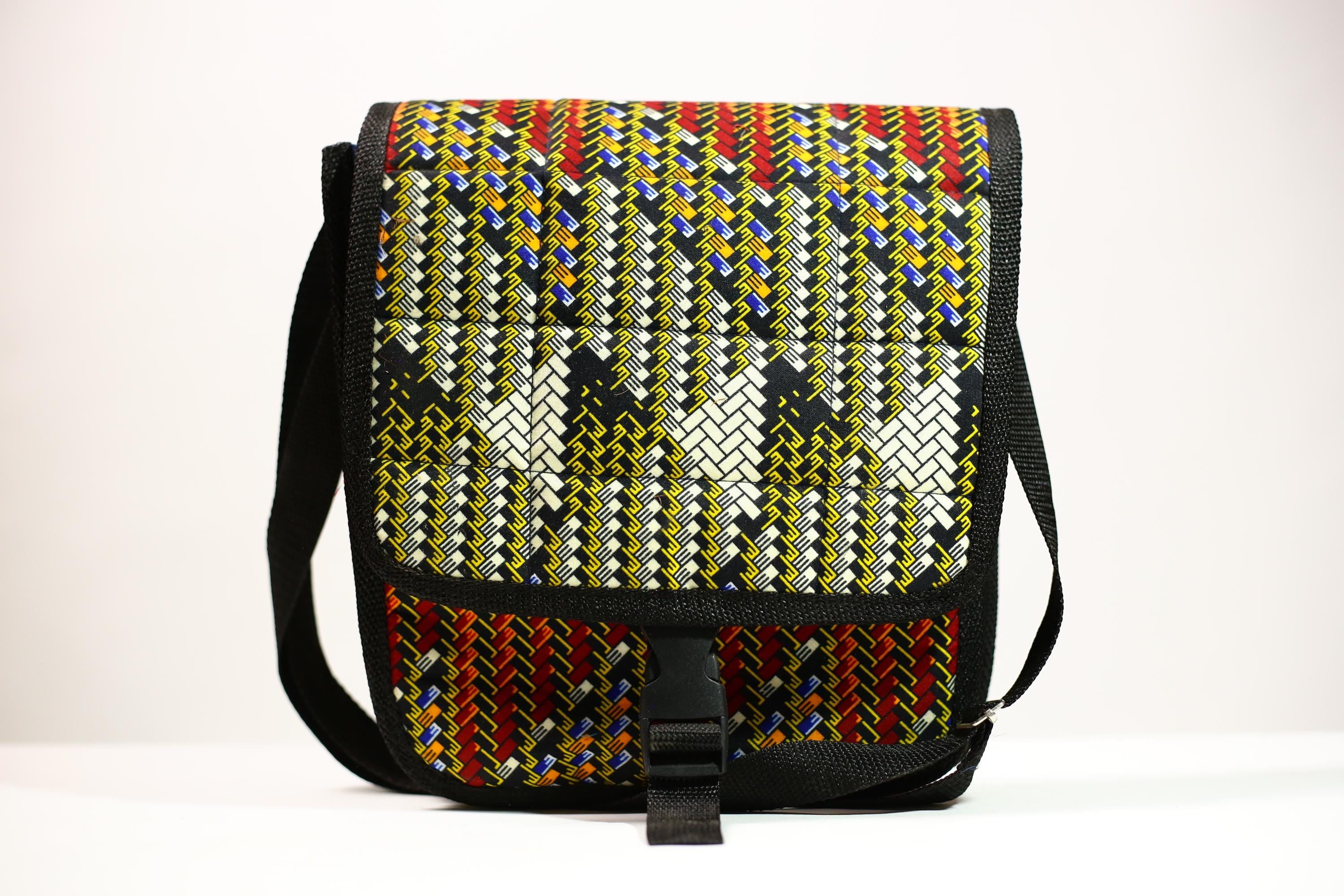 African Kanta Backpack | Unique Travel Daypack | Lightweight Bookbag | Eco-Friendly Bag | Stylish and Functional Backpack -G4535