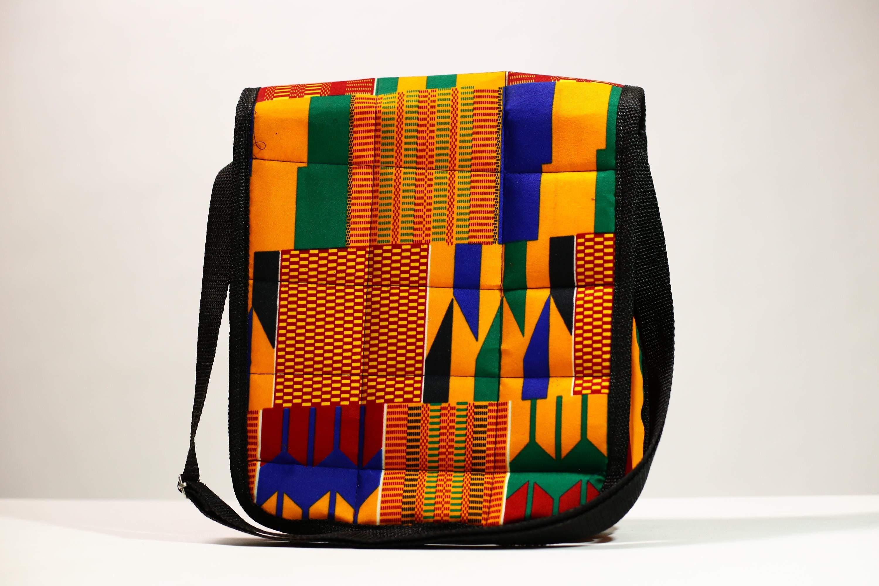 African Kanta Backpack | Unique Travel Daypack | Lightweight Bookbag | Eco-Friendly Bag | Stylish and Functional Backpack -G4534