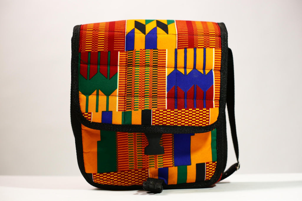 African Kanta Backpack | Unique Travel Daypack | Lightweight Bookbag | Eco-Friendly Bag | Stylish and Functional Backpack -G4534