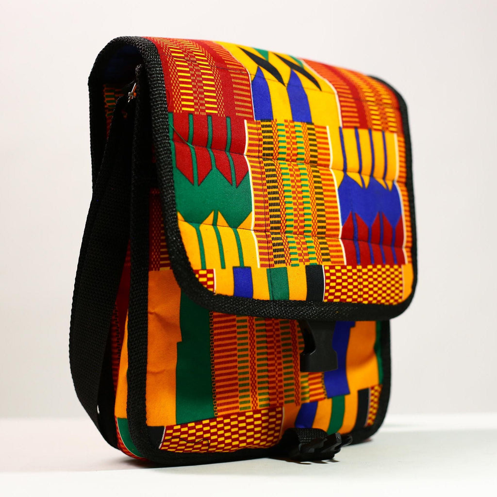African Kanta Backpack | Unique Travel Daypack | Lightweight Bookbag | Eco-Friendly Bag | Stylish and Functional Backpack -G4534