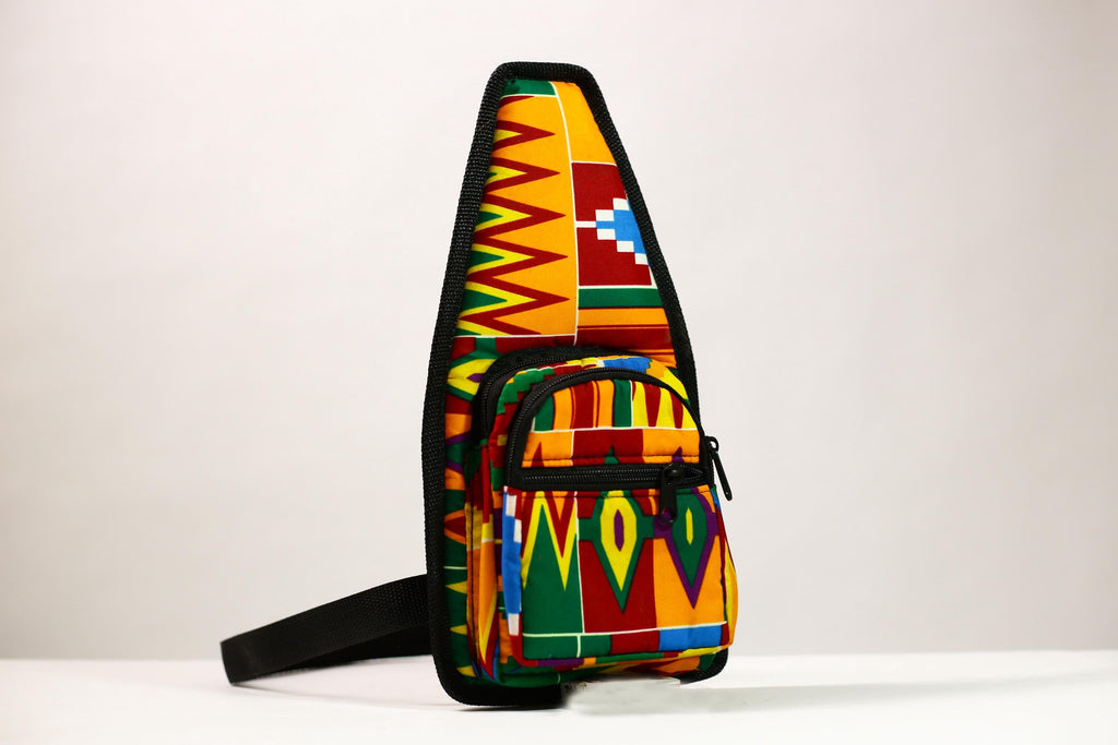 African Kanta Backpack | Unique Travel Daypack | Lightweight Bookbag | Eco-Friendly Bag | Stylish and Functional Backpack -G4530