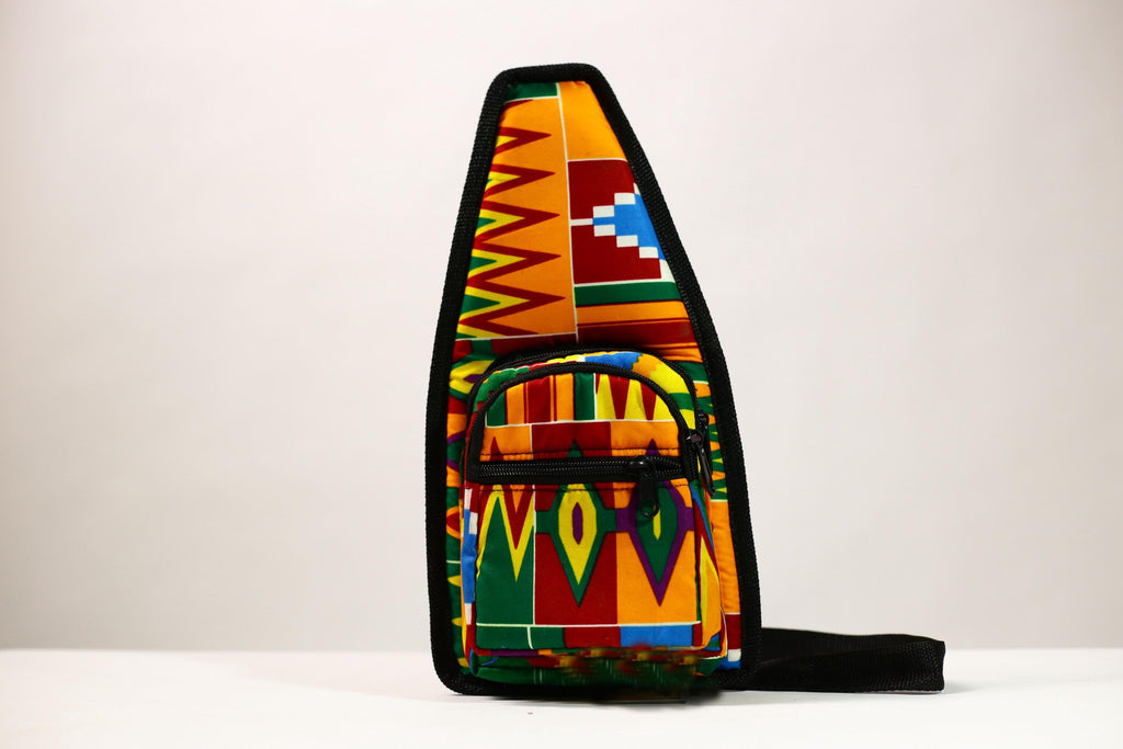 African Kanta Backpack | Unique Travel Daypack | Lightweight Bookbag | Eco-Friendly Bag | Stylish and Functional Backpack -G4530