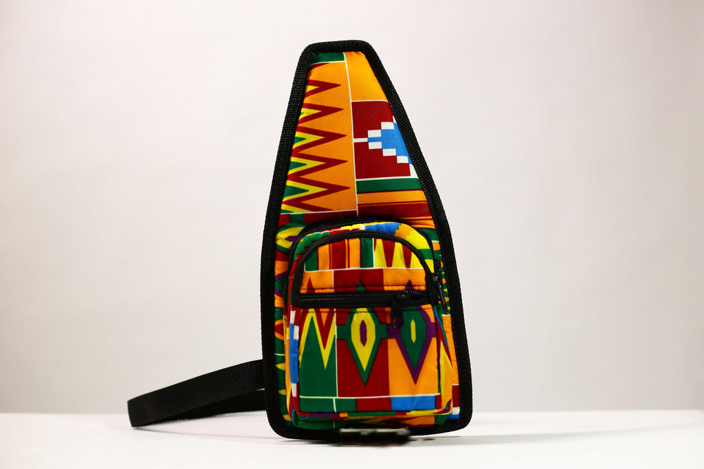 African Kanta Backpack | Unique Travel Daypack | Lightweight Bookbag | Eco-Friendly Bag | Stylish and Functional Backpack -G4530