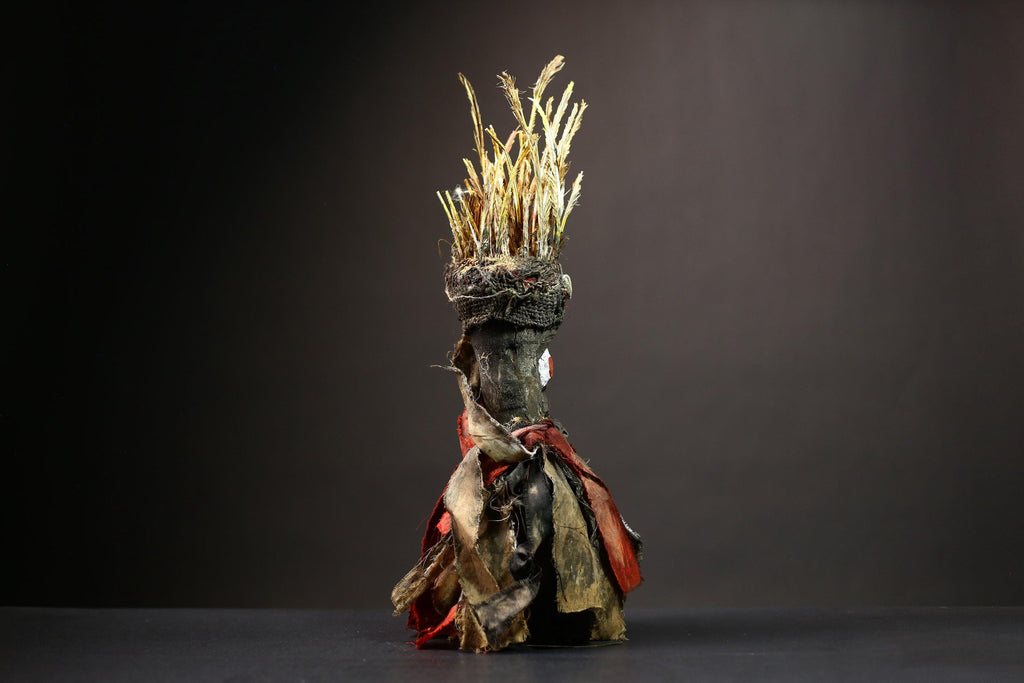 African Nkisi Nkondi Figure | Tribal Art from Kongo | Unique Power Statue Decor | Handcrafted Cultural Home Accent -G4527