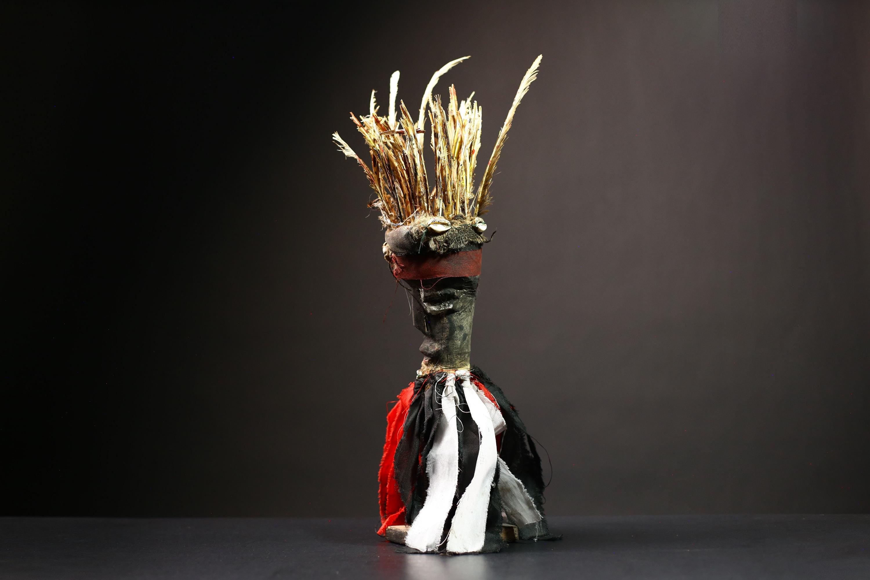 African Nkisi Nkondi Figure | Hand Carved Primitive Voodoo Statue | Unique Tribal Decor | Cultural Art for Home Display -G4525