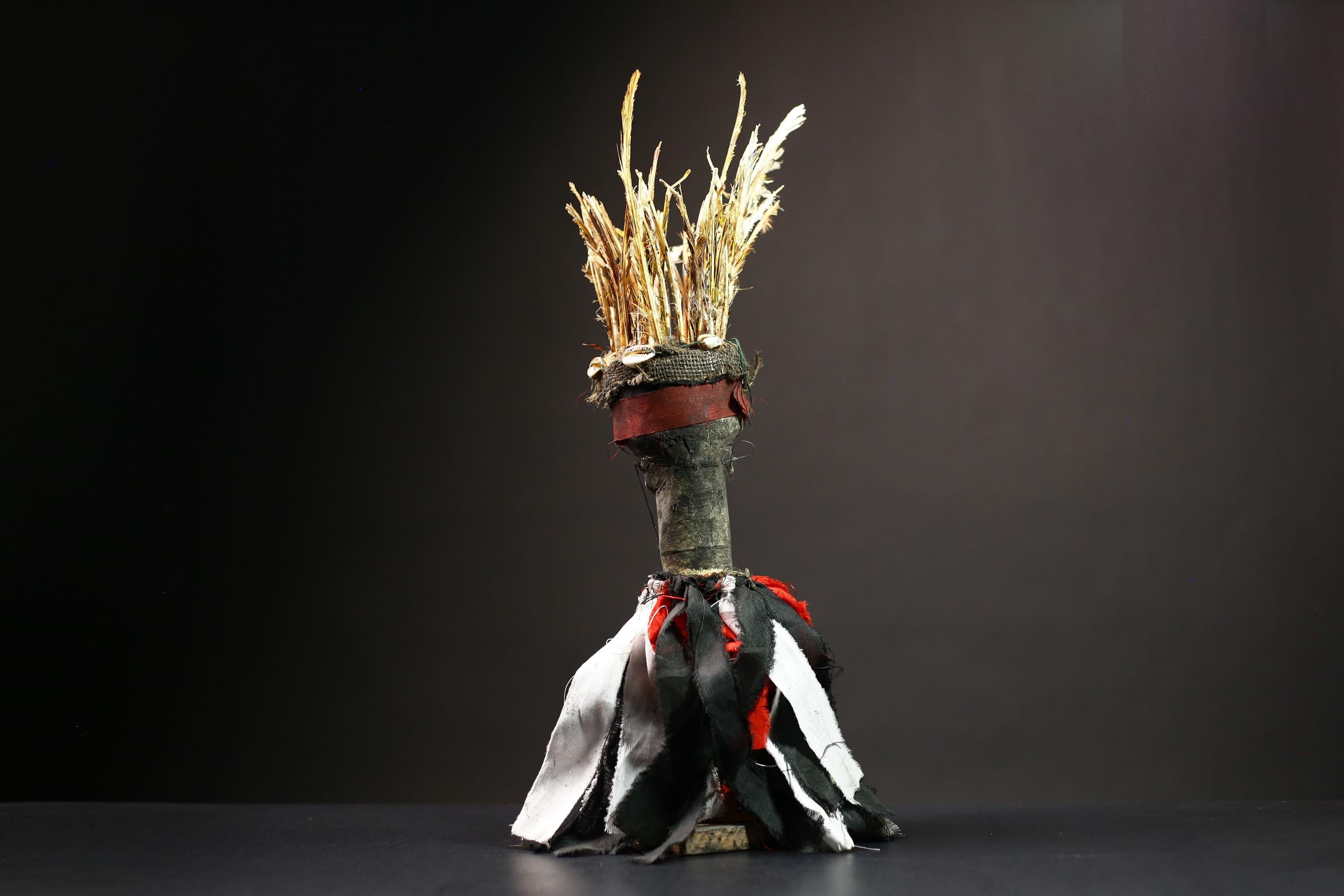 African Nkisi Nkondi Figure | Hand Carved Primitive Voodoo Statue | Unique Tribal Decor | Cultural Art for Home Display -G4525