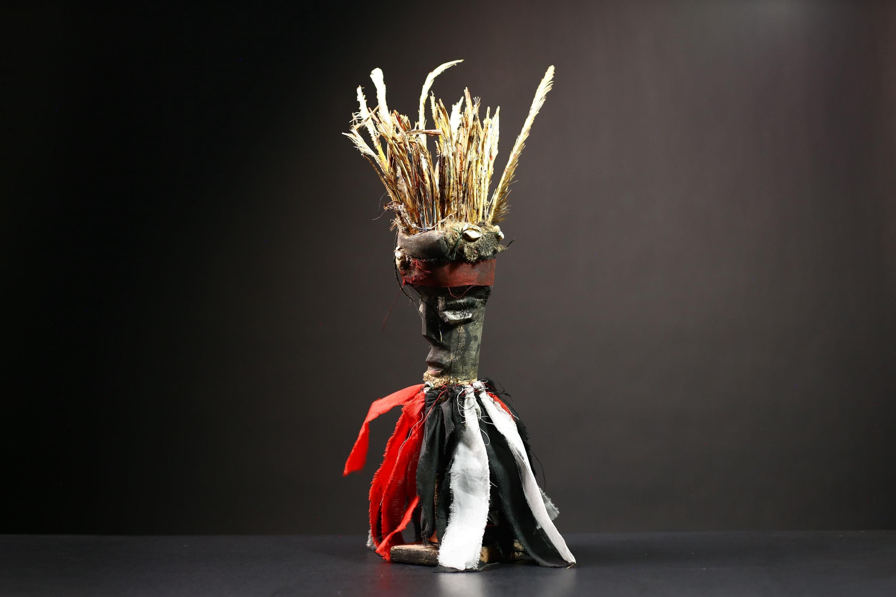 African Nkisi Nkondi Figure | Hand Carved Primitive Voodoo Statue | Unique Tribal Decor | Cultural Art for Home Display -G4525