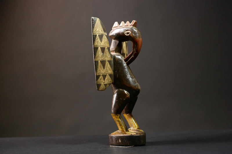 African Handcrafted Wood Bird Figurine Senufo Sculpture Unique Prosperity Decor | Ethnic Art | Home Decor | Gift Idea-G4544